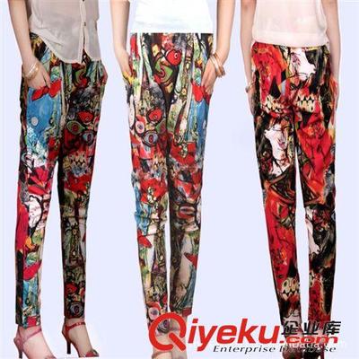 品牌廠家 歐美花哈倫褲女 松緊腰帶插袋雪紡潮抽象圖#OP129圖片|品牌廠家 歐美花哈倫褲女 松緊腰帶插袋雪紡潮抽象圖#OP129產(chǎn)品圖片由廣州金點(diǎn)子服飾公司生產(chǎn)提供-